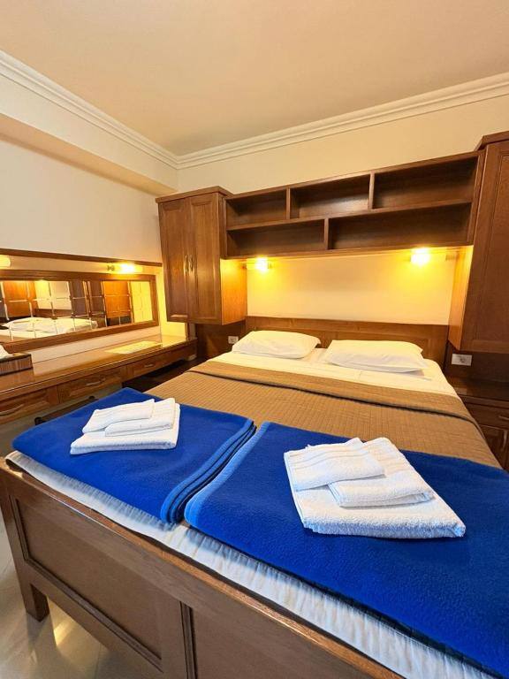 Comfortable beds in a room at the hotel